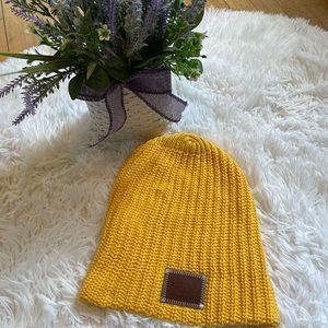 Love your Melon beanie hat one size fits all yellow winter fall cozy warm
